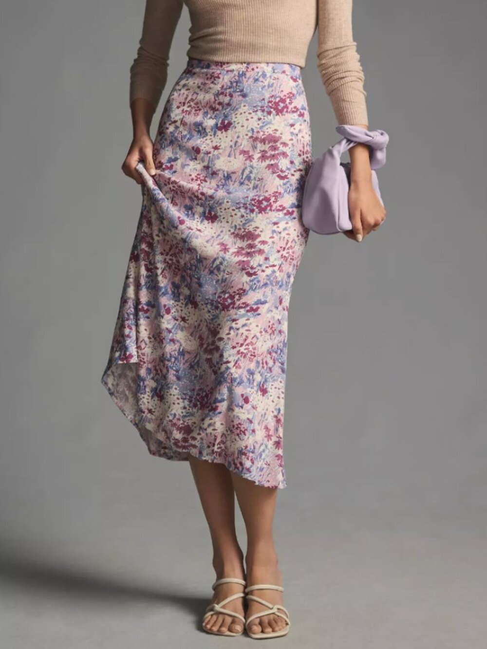 Reformation Bea Skirt in Purple and Pink Floral NWT, size 18